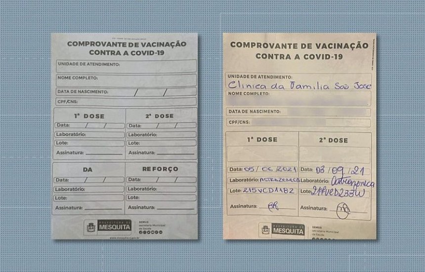 [Certificados falsos de vacinação são vendidos por até R$ 200 no Rio]